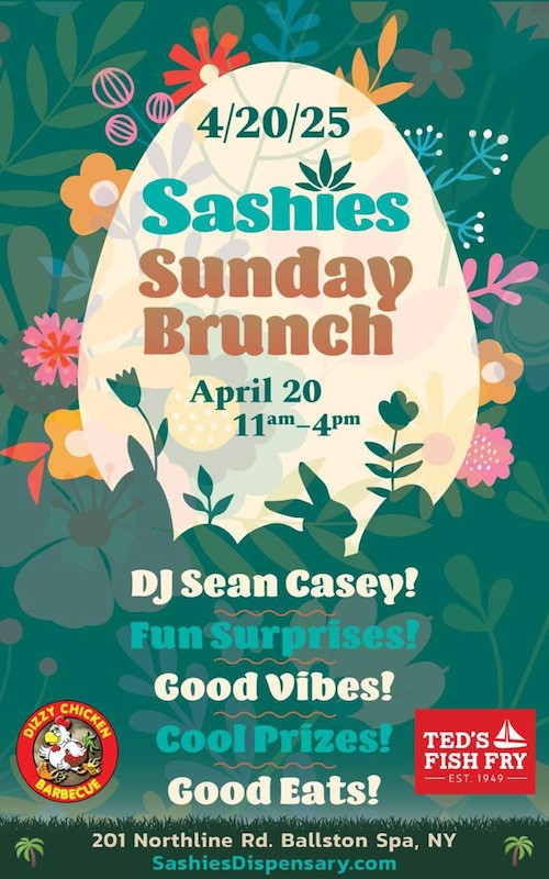 Sashies 420 Easter Sunday Brunch - DJ Sean Casey! Fun Surprises! Good Vibes! Cool Prizes! Good Eats!
